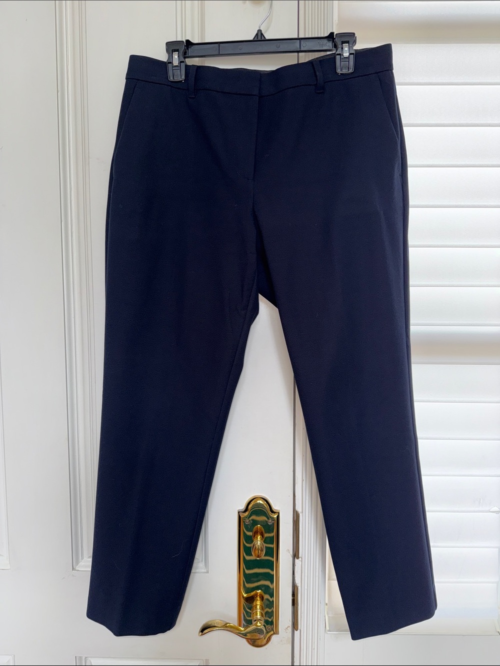 Ann Taylor Straight-Leg Navy Dress Pants
